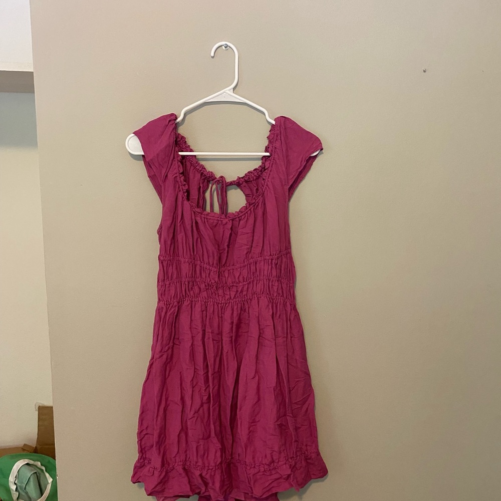 Anthropologie Fuchsia Textured Dress